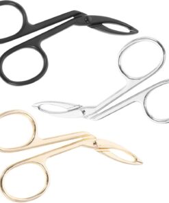 VOSAREA Lot de 3 Pinces à Sourcils en Acier Inoxydable Pointe Oblique, Outil Pratique pour Épilation Précise des Sourcils et Poils du Visage