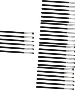 Healeved 30pièces Pinceaux à Sourcils Et Eyeliner Outils De Maquillage Avec Brosse Plate Et Brosse à Pour Maquillage Et Détaillé
