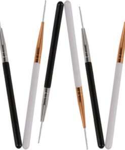Healeved 6 Pièces Pinceaux à Cils et Sourcils Spirale Réutilisables en Nylon et Plastique Noir et Blanc, Accessoires de Maquillage Précis pour Femmes, pour Voyage