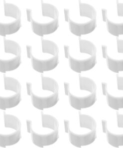 Clips de Verrouillage Lot de 30 Accessoires Polyvalents en Plastique Blanc pour Pompe à Huile Démaquillante pour Flacons Cosmétiques et Outils de Maquillage