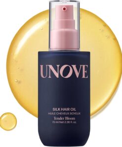 UNOVE Silk Oil Essence Sérum capillaire 70 ml | Huile nourrissante pour cheveux secs, crépus et abîmés | Sérum lissant léger | Contrôle des frisottis et soin des pointes fourchues | Protection