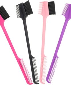 STOBAZA 4 Pièces Brosse à Sourcils et Cils à Double Embout Peigne à Cils Brosse Peigne pour Sourcils et Outils de Maquillage Multifonction