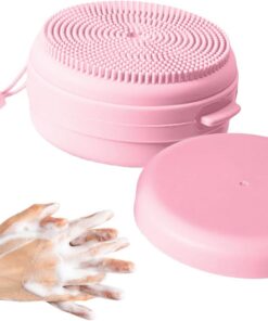 Silicone Body Scrubber, Portable Shower Brush, Lightweight Beauty Tool with Soap Dispenser, Gentle Cleansing, Bathing Accessories for Daily Bath Experience and Travel Use