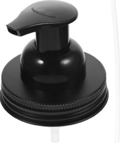 STOBAZA Pressant en Noire Savonnette Design Acier Inoxydable Pompe Remplacement sans Outil pour Bouteilles Lotion Nettoyante Domestique