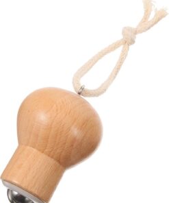 YARNOW Rouleau de Massage du Visage Anti-gonflement et Raffermissant en Bois Forme Ampoule Facile à Nettoyer, Relaxant la Peau, Outil de Soin du Visage pour Femmes