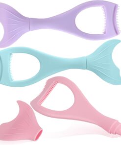 STOBAZA Protège-cils en Silicone Forme Sirène 3pcs, Outil Multifonctionnel pour Maquillage des Yeux, Protège du Mascara et Évite la Chute des Cils