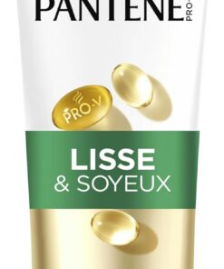 Pantene Pro-V Lisse & Soyeux Après-Shampoing 230ml pour Cheveux Frisés et Ternes, Usage Quotidien, Complexe de Pro-Vitamine B5 et Nutriments, Sans Huiles Minérales et Colorants, Active Nutri-Plex