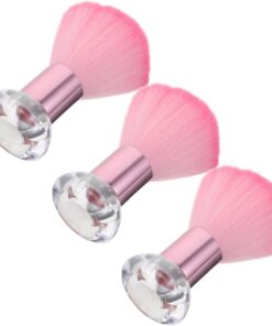 Pinceau de maquillage debout 3 pièces, pinceaux à poudre visage avec tête ronde, adaptés pour artistes maquilleurs et occasions festives