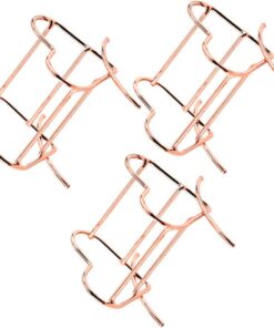 Housoutil Présentoir À Éponges De Maquillage Élégant 3 Pièces Couleur Or Rose Support De Séchage Étagère De Rangement Pour Outils De Beauté