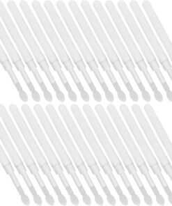 VICASKY 60 Pinceaux à Lèvres en Silicone avec Capuchon – Applicateurs Réutilisables pour Rouge à Lèvres et Gloss – Set de 60 Pièces Blanc Outil de Maquillage Portable pour Retouches et