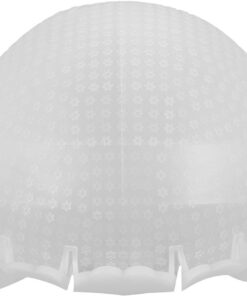 VOSAREA Bonnet Protège le Cuir Chevelu Blanc en Silicone de Coloration Capillaire avec Trous Pré-percés D'étoile pour Soins Capillaires et Traitements D'huile