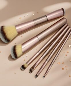 Lot de 16 pinceaux de maquillage professionnels | Poils doux pour poudre, blush, fond de teint, fard à paupières, anti-cernes et sourcils