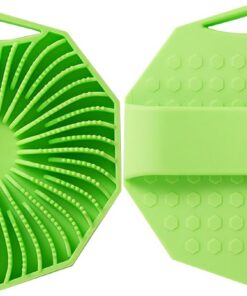 Bath Scrubber for Body, 2 Pieces Silicone Loofah Massager, Silicone Scrub Brush, Cleansing Bathroom Accessories for Men and Women, Gentle Deep Cleaning, 10cm