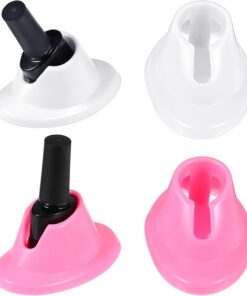 Gjinxi Lot de 4 supports de vernis à ongles en caoutchouc souple, support anti-déversement, outils d'affichage de manucure, fournitures de nail art, accessoires de rangement pour vernis à ongles