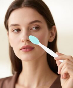 Brosse de nettoyage des pores double face en silicone pour nettoyage en profondeur du visage et retrait des points noirs - Vert