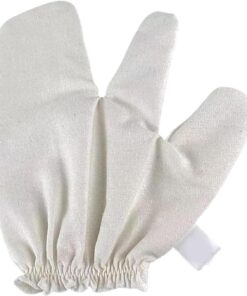 Raw Silk Gloves, Body Scrub Gloves, Silk Massage Mitten with Elastic Wrist Band for Secure Fit, and Rejuvenating Skin, Perfect for Home Spa, Bath, Shower,