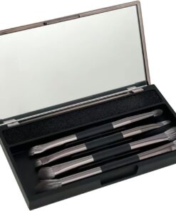 Ensemble de pinceaux de maquillage avec étui | Pinceaux de maquillage de voyage avec miroir, fournitures de maquillage professionnel pour le visage, outils cosmétiques pour femmes pour voyages