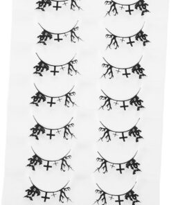 VALICLUD 7 Paires de Faux Cils Halloween en Fibre Design Original pour Soirée Festive et Look Créatif