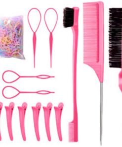 Peigne à Raie Kit de 14 Pièces Portable, Outils Légers et Ergonomiques | Accessoires cheveux pour filles Pour Salon, , Mariage, Soins Capillaires, Fêtes, Vacances, Événements