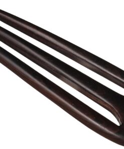 Épingle à Cheveux Rétro en Bois D’Ébène Noir Bâton de Coiffure Créatif Trident Accessoire Traditionnel pour Chignon Féminin Fait Main Coiffures et Soins Capillaires Élégants