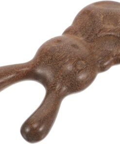 Angoily Outil de Massage par Points d'Acupuncture en Bois Naturel, Barre de Grattage pour Pieds et Épaules, Adapté pour Relaxation Corporelle