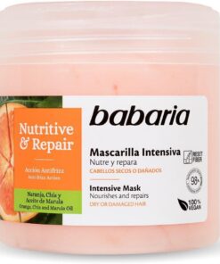 Babaria - Masque Cheveux Secs et Abîmés | Nutritif & Réparateur | Anti Frizz Cheveux | Douceur et Brillance Naturelle | Vegan | 400 ml