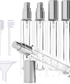 Lot de 5 vaporisateurs de parfum en verre avec distributeur d'outils de recharge, étanches et portables