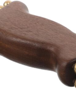 VALICLUD Masseur Visage Cou en Bois de Santal Verawood avec Billes en Laiton, Outil Manuel pour Massage Apaisant et Sculptant la Routine Beauté