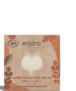 ENDRO Après-shampooing Sólido Belle Ile pour tous types de cheveux, soin capillaire quotidien, application facile