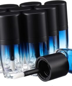 OUNONA 10 Pièces Tube de Gloss à Lèvres Dégradé Givré Flacon Vide pour Voyage Contenant de Soin des Lèvres Outil de Maquillage