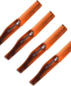 VALICLUD Lot de 4 Peignes Pliables pour Homme Peignes Coiffure Compacts pour Cheveux Lisses et Épais Soin Capillaire Homme en Déplacement