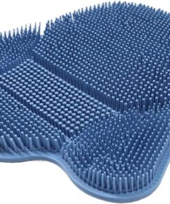 Shower Foot Scrubber, Silicone Bath Mat, Back Massage Pad, Interactive Non Slip Suction Cup Design, Double Sided Smoothing Texture, Ideal Dorm Tub Apartment Body Heel Cleaning 12.6x12.2x1.3 inches