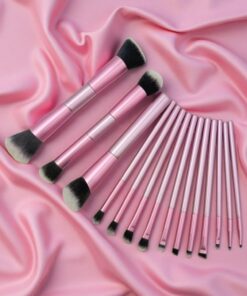 Lot de 14 pinceaux de maquillage professionnels | Poils doux pour poudre, blush, fond de teint, fard à paupières, anti-cernes et sourcils