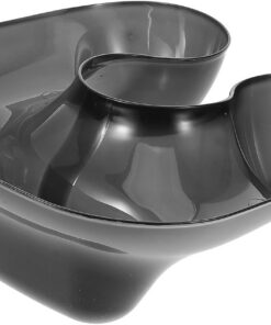 VOSAREA Plateau Nuque pour Coiffure en Plastique Noir Réutilisable Bords Fins et Lisses, Appui-épaule pour Coloration Capillaire et Soins Cheveux en Salon ou Spa