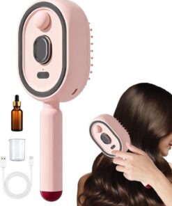 Peigne massant électrique spray coussin d'air Peigne Rechargeable Portable | Brosse Vapeur Sans Fil Anti-Frisottis Démêlante pour femme, , soin capillaire, nourrissant, nettoyant