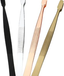 Housoutil Pinces à Timbres Outil Précis Lot de 4 en Acier Inoxydable Pince Philatélie Antistatique pour Collection de Tampons et Accessoires Poste
