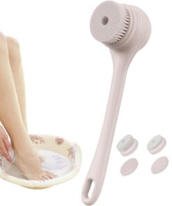 Body Scrubber Massage Brush | Waterproof Electric Bath & Body Brush | Large Battery Operated Back Scrubber for Face, Bath, Back Massage, and Feet | Ideal for Relaxing Spa