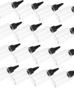 OUNONA 20pièces Flacons Doseurs Plastique Souples Blancs Pour Shampoing Lotion Outils De Coiffure
