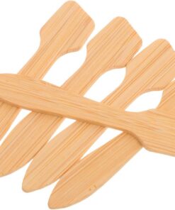 Angoily Mini Spatules en Bois Applicateur Léger et Portable pour Masque Facial Lot de 5 pour Soins Peau à Domicile Voyage