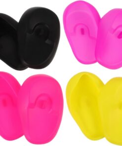 STOBAZA Lot de 4 Paires de Cache-oreilles en Silicone Étanches et Résistants la Chaleur pour Salon de Coiffure, Protections D'oreilles Colorées pour Teinture et Soins Capillaires