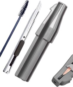 Taille-crayon pour Crayons de Outil d'Aiguisage Manuel Pour Cosmétiques | Aiguisoir De Avec Brosse À Sourcils Et Cutter Pour les Femmes Débutantes en Beauté