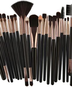 Ciieeo Ensemble de Pinceaux de Maquillage Application en Nylon et Plastique 25 Pièces Application et Facile à Tenir, Accessoires de Maquillage Essentiels pour Femmes et Filles