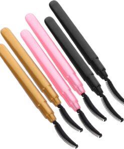 Brosse à Cils en Silicone, Lot de 6, Applicateur de Mascara | Capuchon, Format Portable, pour Voyage et Usage Quotidien, Outil de Maquillage des Yeux