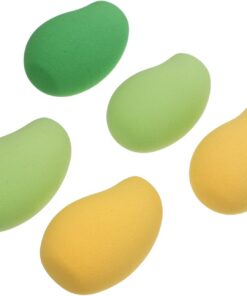 Healeved 5pièces Éponges Maquillage Forme De Mangue Outils Pour Fond De Teint Blush Highlighter Éponge Non Lavable Pour Maquillage Parfait