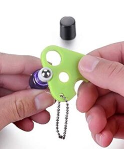 Décapsuleur à huile essentielle 3 pièces (vert), outil clé pour enlever facilement les billes et les bouchons sur la plupart des bouteilles
