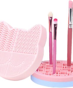 De Nettoyage Pour Brosses À Maquillage Nettoyant en Silicone Réutilisable | Outil de Nettoyage pour Brosses à Maquillage Pour Femmes Filles Salon Maison Éponge