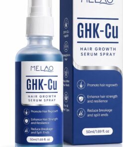 Sérum Capillaire GHK-Cu au Peptide de Cuivre, Spray Cuir Chevelu 50 ml, Soin Fortifiant et Hydratant pour Cheveux Fins, Secs ou Clairsemés