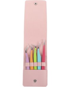 Kit de Pinces à Cils de Haute Précision en Métal 1 Set | Pu Ergonomique, Placement Précis des Touffes, pour Débutants et Professionnels