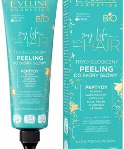 Eveline Cosmetics My Life My Hair Gommage Trichologique pour le Cuir Chevelu aux Acides AHA & Enzymes - Formule Stimulante & Nettoyante pour la Pousse des Cheveux