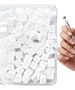 Éponges à Ongles 100 Pièces d'Outils de Beauté Doux et Carrés avec Stylet | Kit de Design d'Ongles Pour Soins des Pieds à la Maison Mariage